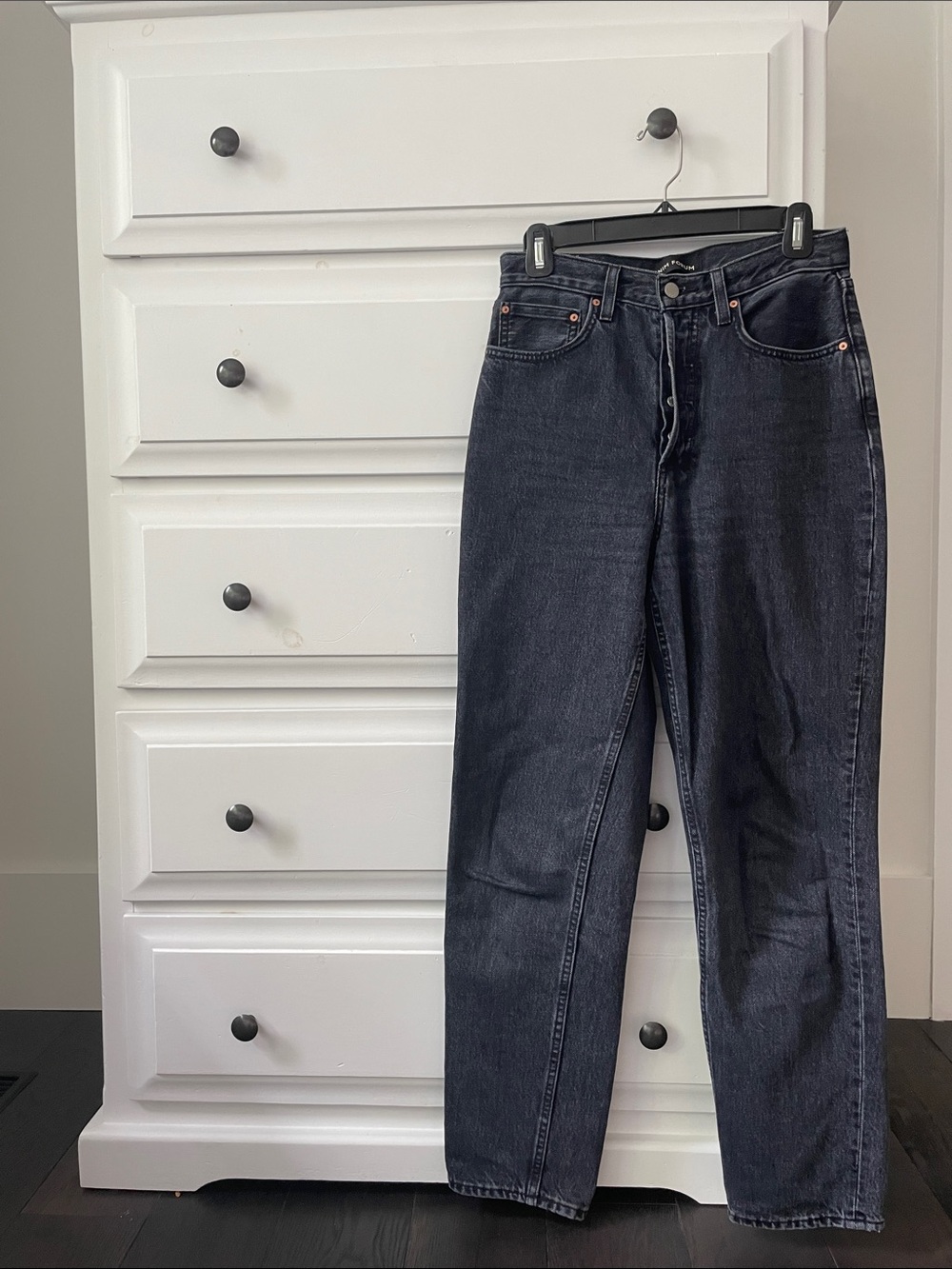 Aritzia Denim Forum The BF High-Rise Loose Jeans in Black